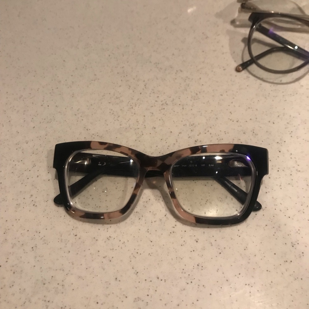 L.A.M.B. Pink tortoise prescribe frames. 52 18 140 LA037